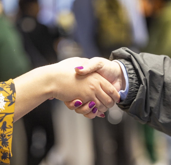 Two people shaking hands