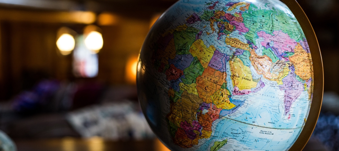 Globe in a classroom